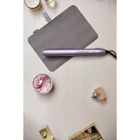 Philips 5000 Series BHS530/00 1 Stroke Straightener with hermoShield technology, 50% faster straightening, 35% smoother floating plates, 2x ionic care, Temp range120 C to 230 C (Light Pink Metallic)-1