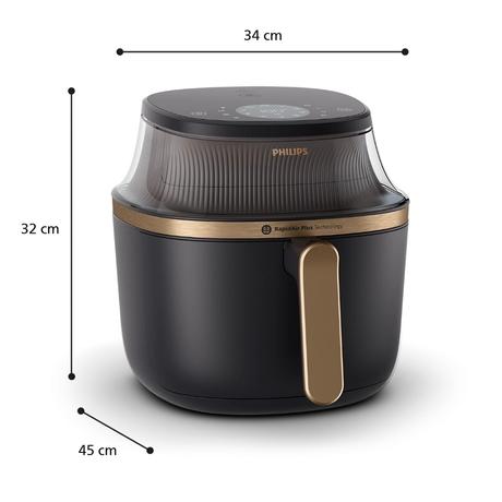 Philips 2000 W 7.2 L Air Fryer, Black, NA342-5