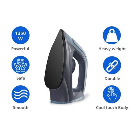 Philips DST0700/00 Heavy Weight Dry Iron 1350 W, Teal Blue-2