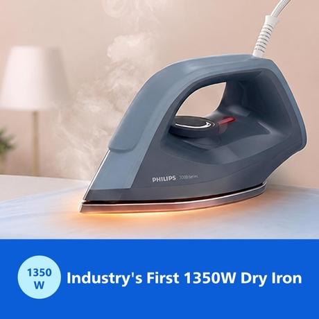 Philips DST0700/00 Heavy Weight Dry Iron 1350 W, Teal Blue-3