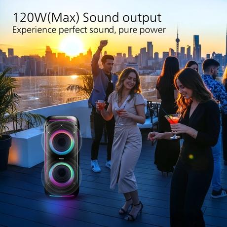 Philips TAX4900/94 120 W Party Speaker, Upto 10 Hours of Playtime, Black-13