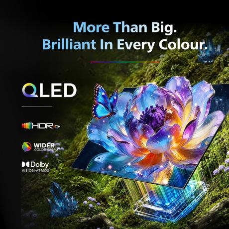 Philips 215.9 cm (85 inch) 4K QLED Google TV, 85PQT8101/94-3