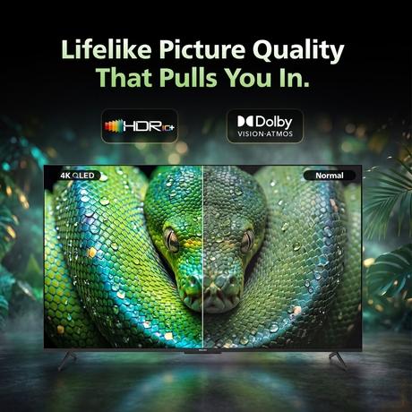 Philips 215.9 cm (85 inch) 4K QLED Google TV, 85PQT8101/94-4