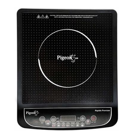 Pigeon Rapido Premium 1800W Induction Cooktop, 7 Cooking Menu, Automatic Voltage Regulator, Black-1