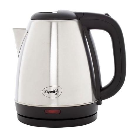 Pigeon IVY 1.5L 1500W Stainless Steel Electric Kettle, 360 Degree Swivel Base, Cordless, Silver-0