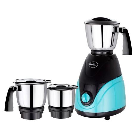 Pigeon Zest 750W 3 Jars Mixer Grinder, Anti-Slip Handles and Anti-Skid Feet, Turquoise Blue-1