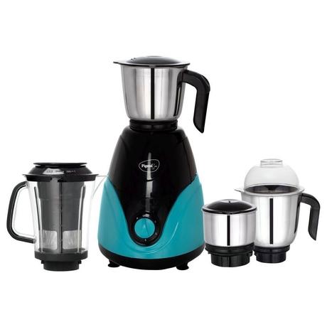 Pigeon Zest 750W 4 Jars Mixer Grinder, Anti-Slip Handles and Anti-Skid Feet, Turquoise Blue-6