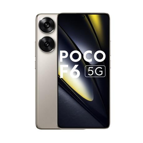 Buy Poco F6 5G 256 GB, 8 GB RAM, Poco Titanium, Mobile Phone at
