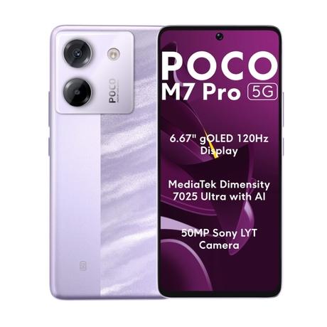 POCO M7 Pro 5G 256 GB, 8 GB RAM, Lavender, Mobile Phone-0