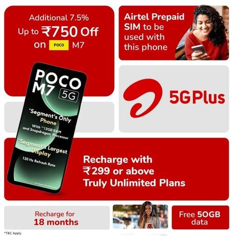 POCO M7 5G 128 GB, 6 GB RAM, Airtel Locked, Black, Mobile Phone-3