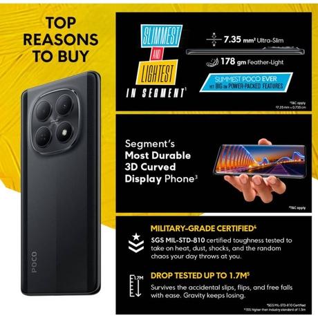 POCO M8 5G 128 GB, 8 GB RAM, Black, Mobile Phone-9