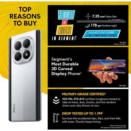 POCO M8 5G 256 GB, 8 GB RAM, Silver, Mobile Phone-6