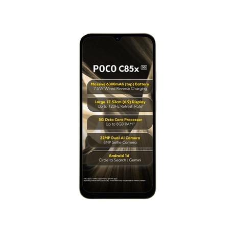 POCO C85x 5G 64 GB, 4 GB RAM, Gold, Mobile Phone-3