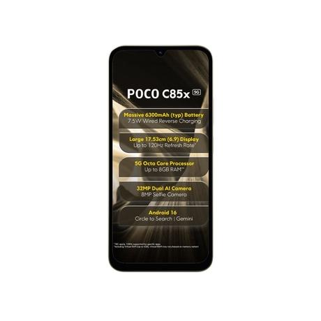 POCO C85x 5G 64 GB, 4 GB RAM, Gold, Mobile Phone-3
