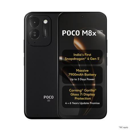 POCO M8x 5G 128 GB, 6 GB RAM, Smartphone, Black-0