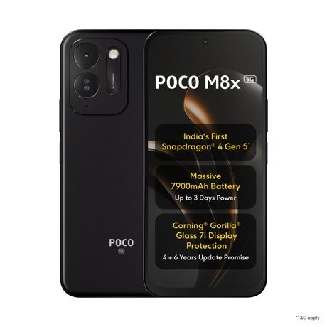 POCO M8x 5G 128 GB, 6 GB RAM, Smartphone, Black-0