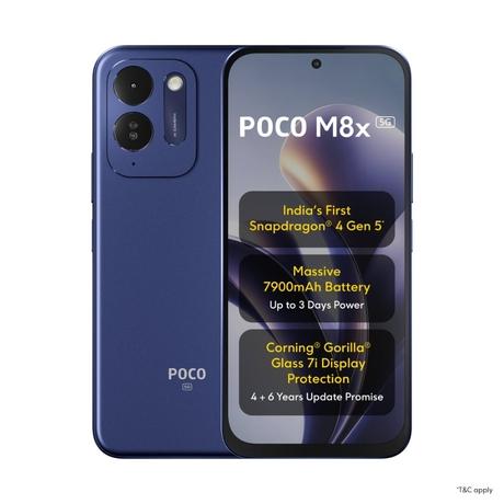 POCO M8x 5G 128 GB, 6 GB RAM, Smartphone, Blue-0