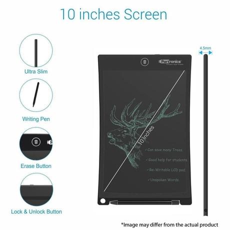 Portronics 25.4 cm (10 inch) Ruffpad 10 Plus POR 233 E-Slate, Black-1