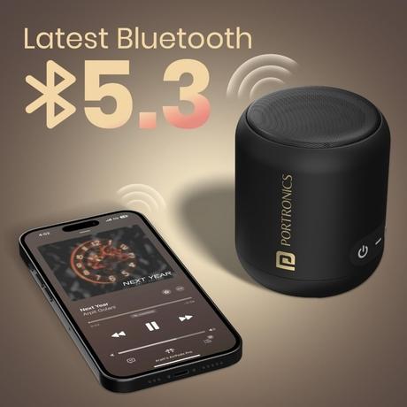Portronics Sound Drum 1 Bluetooth Speaker (12 W), Black-1