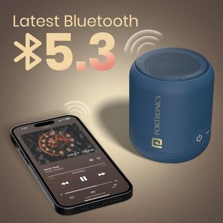 Portronics Sound Drum 1 Bluetooth Speaker (12 W), Blue-1
