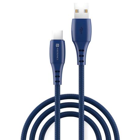 Portronics Konnect A POR 1414 1m USB-C Cable, Blue-0