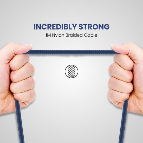 Portronics Konnect A POR 1414 1m USB-C Cable, Blue-1