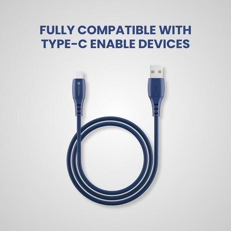 Portronics Konnect A POR 1414 1m USB-C Cable, Blue-5