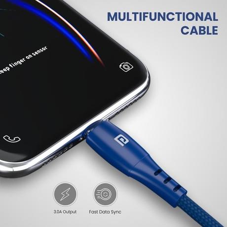 Portronics Konnect A POR 1414 1m USB-C Cable, Blue-6