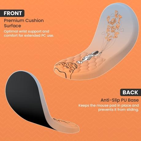 Portronics Comfipad Mouse Pad, Orange-4