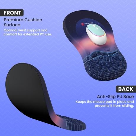 Portronics Comfipad Mouse Pad, Blue-4