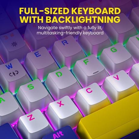 Portronics K1 Mechnical Wired Gaming Keyboard, Blue-2