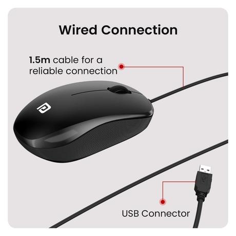 Portronics Toad 102 Wired Mouse, Black-1