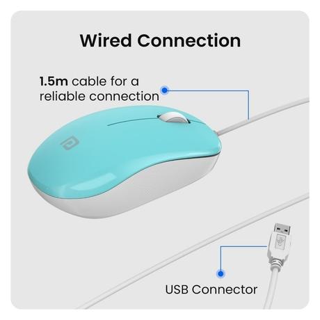 Portronics Toad 102 Wired Mouse, Green-1