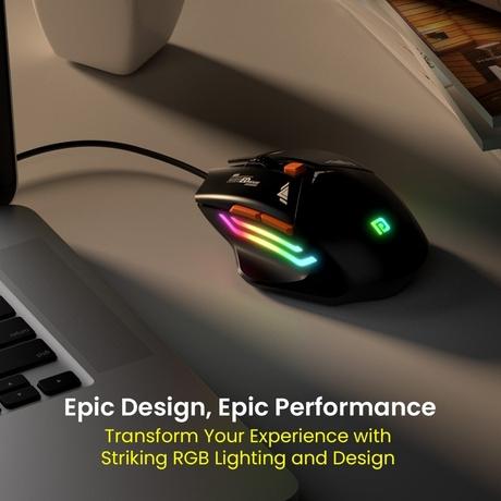 Portronics Vader Wired Gaming Mouse, Black-1