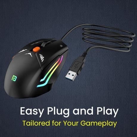 Portronics Vader Wired Gaming Mouse, Black-2