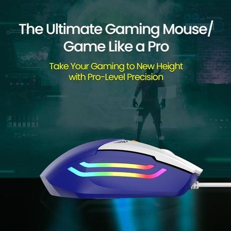 Portronics Vader Wired Gaming Mouse, Blue-3
