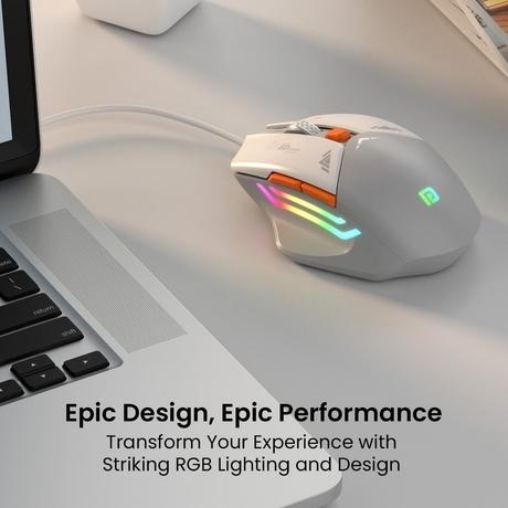 Portronics Vader Wired Gaming Mouse, Grey-1
