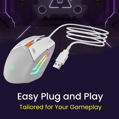 Portronics Vader Wired Gaming Mouse, Grey-2