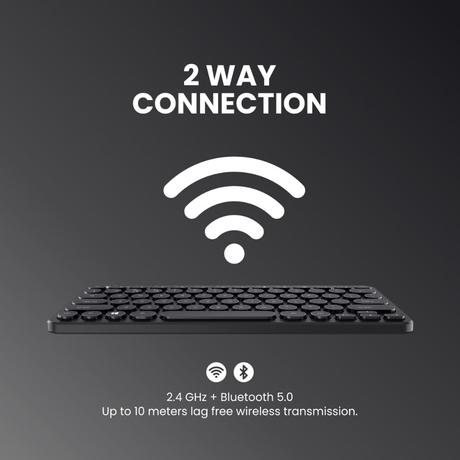 Portronics Bubble Wireless Keyboard, Black-1