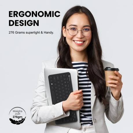 Portronics Bubble Wireless Keyboard, Black-5