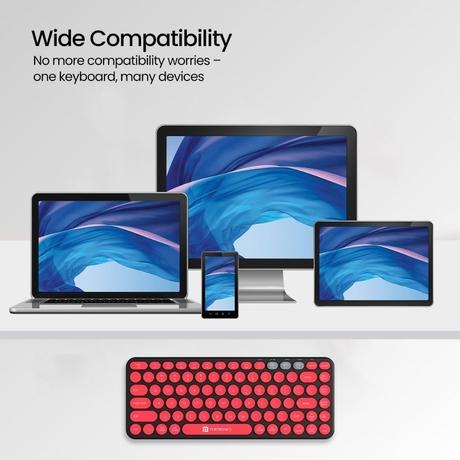 Portronics Bubble 2.0 Bluetooth Wireless Keyboard, Black-3
