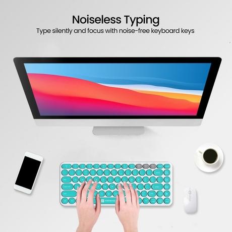 Portronics Bubble 2.0 Bluetooth Wireless Keyboard, White-7