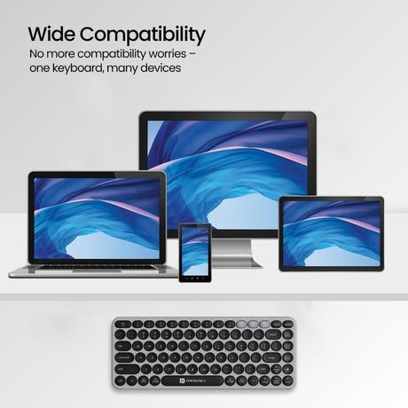Portronics Bubble 2.0 Bluetooth Wireless Keyboard, Grey-3