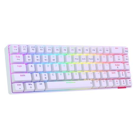 Portronics Hydra 10 Wireless Gaming Keyboard, White and Red-0