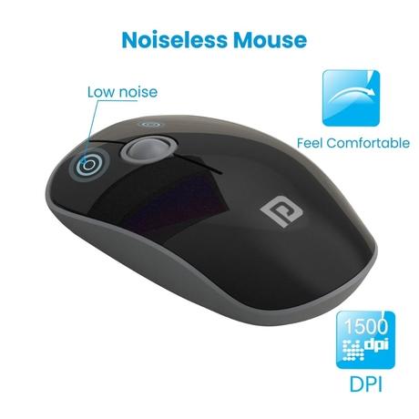 Portronics Key2 Wireless Keyboard & Mouse Combo, Grey-3