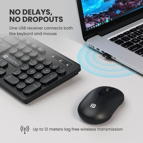 Portronics Key6 Wireless Keyboard & Mouse Combo, Black-2