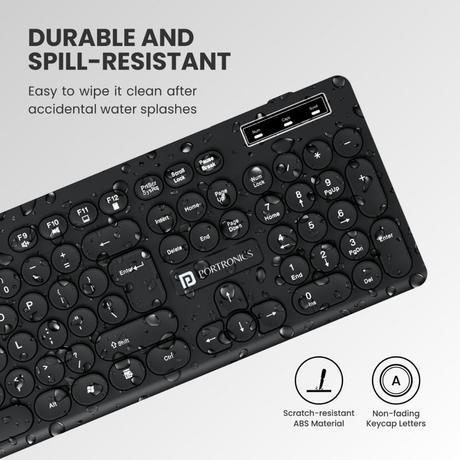 Portronics Key6 Wireless Keyboard & Mouse Combo, Black-7