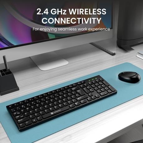 Portronics Key7 Wireless Keyboard & Mouse Combo, Black-1