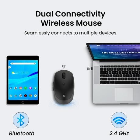 Portronics Toad III Bluetooth Mouse, Black-1