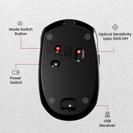 Portronics Toad III Bluetooth Mouse, Black-5